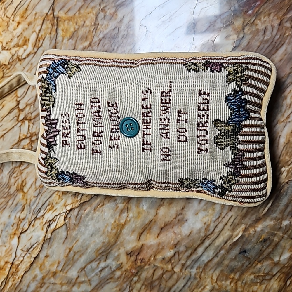 Press button for maid service. If there's no answer..Do it yourself door hanger
